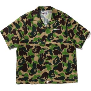 ABC CAMO OPEN COLLAR SS SHIRT MENS