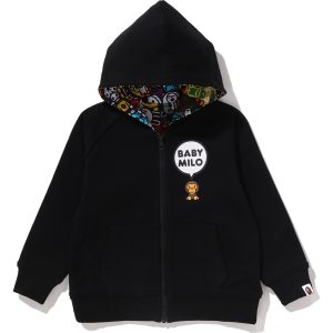 BABY MILO PATTERN REVERSIBLE ZIP HOODIE KIDS